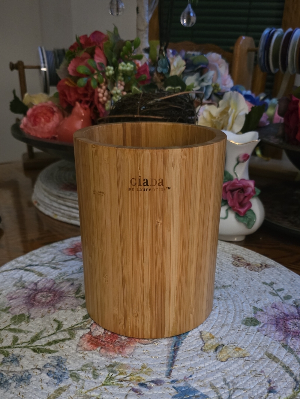 Giada De Laurentine Bamboo Spoon Or Wine Bottle Holder.